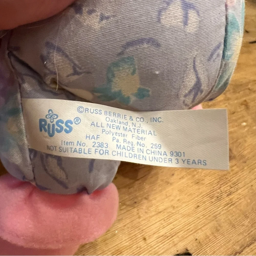 Russ Luv-Pet Pink Troll Doll with Bunny Ears 6” with Tags
